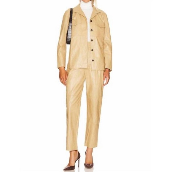 Rails Jo Cafe Faux Leather High Waist Tapered Leg Pants Size 6 - Picture 3 of 16